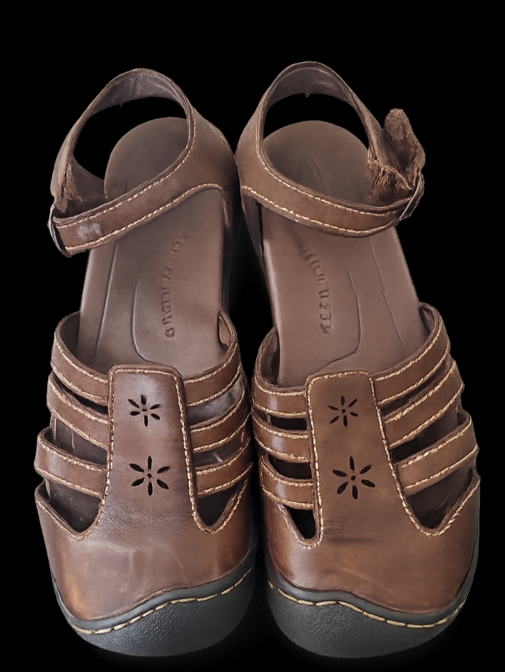 KEEN Brown Leather Fisherman Sandals Women’s Size 9 Comfort Walking Shoes GUC